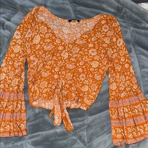 Floral Orange Women's Top